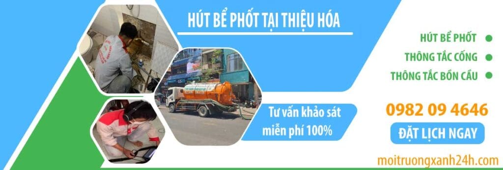 Hút bể phốt Thiệu Hóa Uy Tín