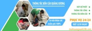 Thông tắc bồn cầu Quảng Xương Môi Trường Xanh 24h