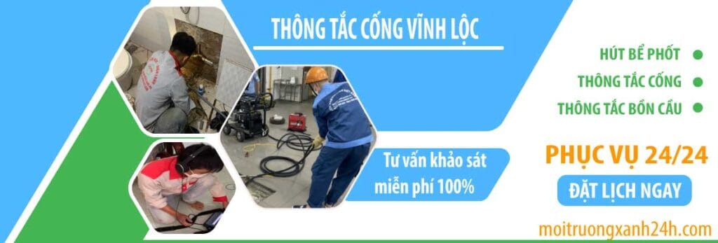 Thông tắc cống Vĩnh Lộc Môi Trường Xanh 24h